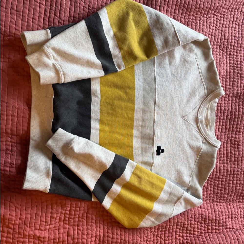 Isabel Marant Crewneck Sweater in Yellow, Gray, and Cream